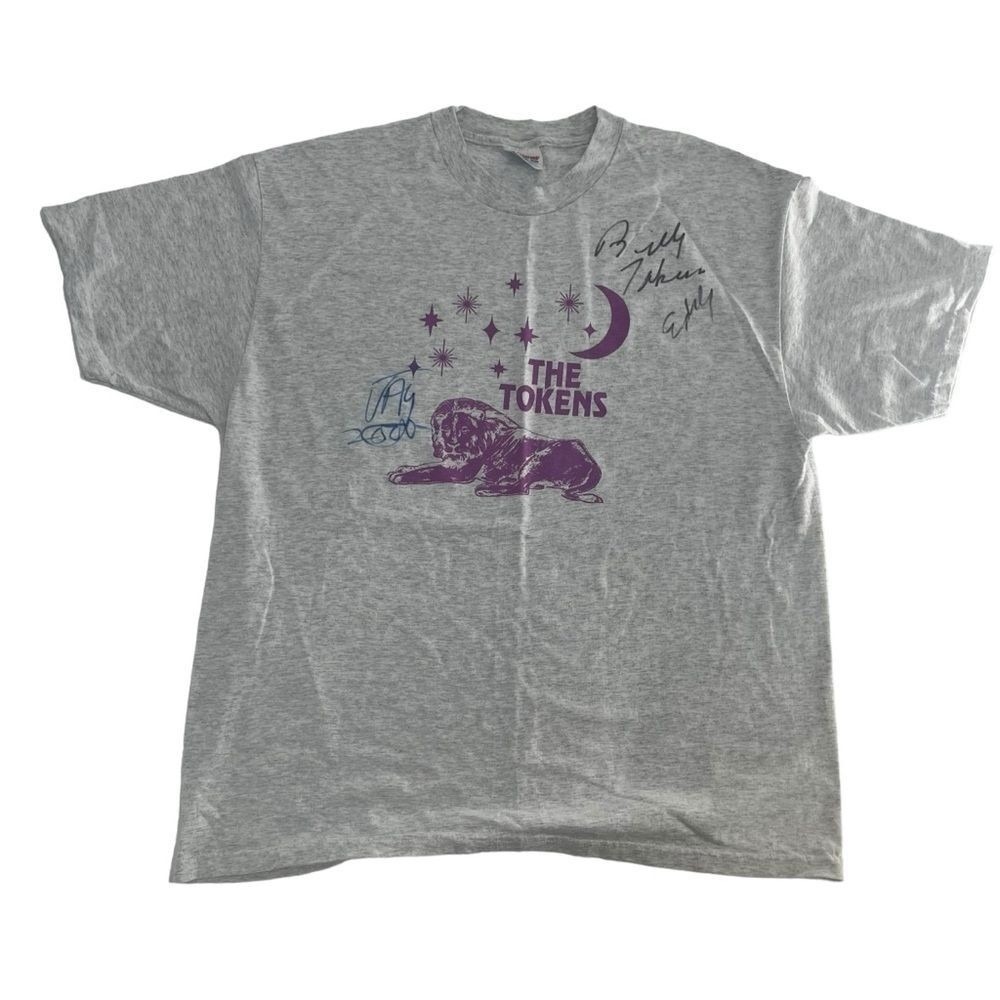 Vintage The Tokens Shirt Mens XL Gray The Lion Sleeps Tonight Band Concert